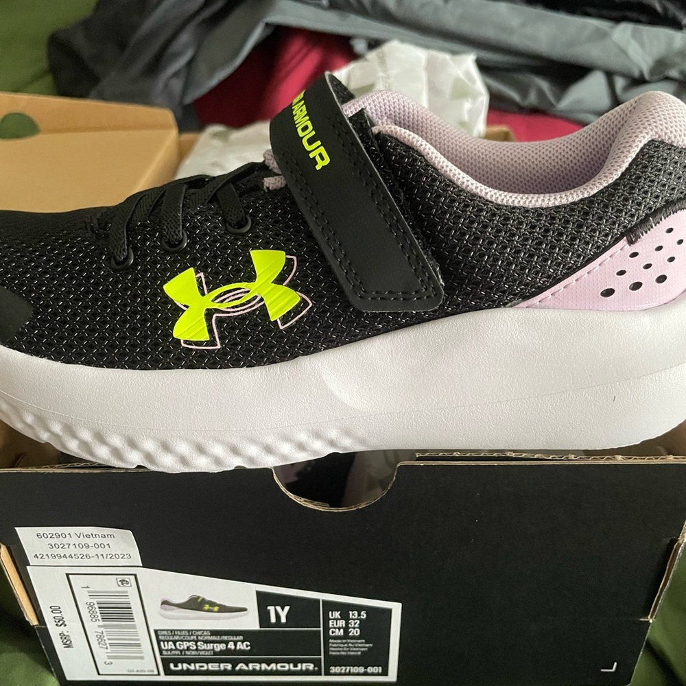 Under Armour Black and Pink Athletic Shoes